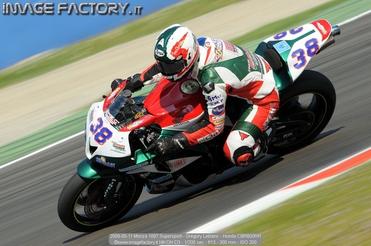 2008-05-11 Monza 1097 Supersport - Gregory Leblanc - Honda CBR600RR